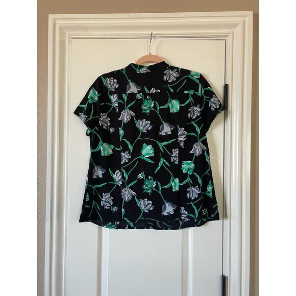Vintage by CROFT & BARROW Black Floral Petite Large - Picture 3 of 6